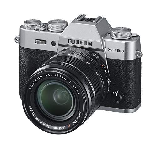 Fujifilm X-T30 26.1 MP Mirrorless Camera with XF 18-55 mm Lens (APS-C X-Trans CMOS 4 Sensor, EVF, 3" Tilt Touchscreen, Fast & Accurate AF, Face/Eye Detection AF, 4K Video, Film Simulations) - Silver